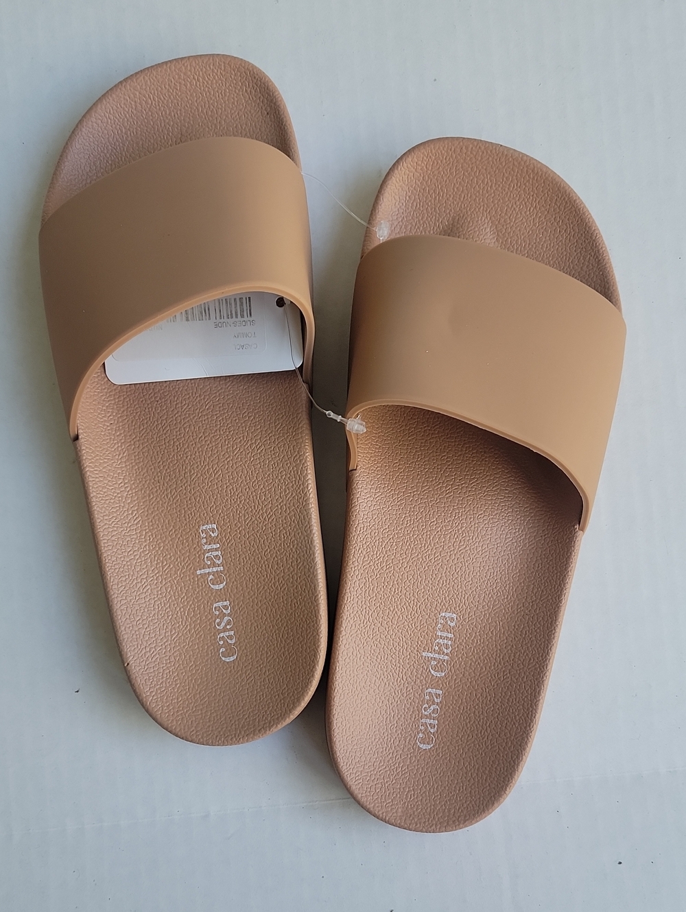 Casa Clara Women's Neutral Tan Slide Sandals